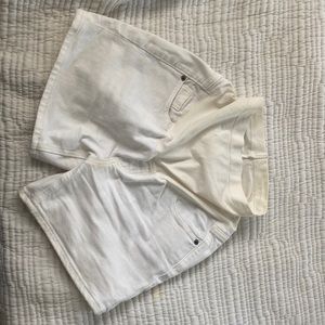 Old Navy Maternity White Jean Shorts